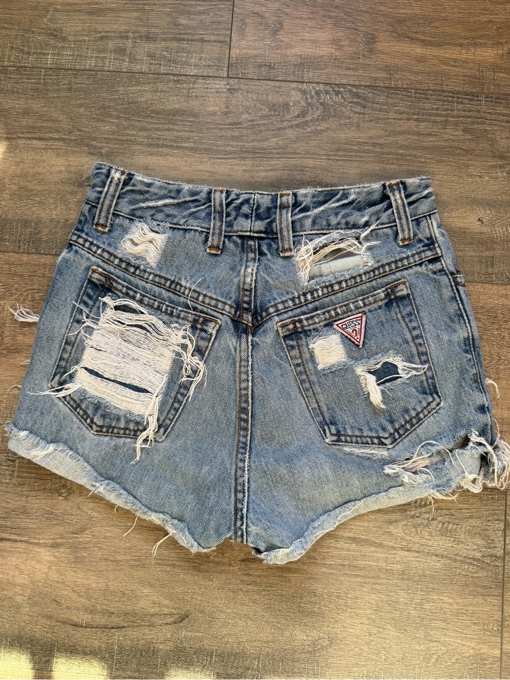 Guess Y2K Vintage Jean Distressed Ripped Shorts